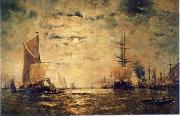 unknow artist Seascape, boats, ships and warships. 76 oil painting on canvas